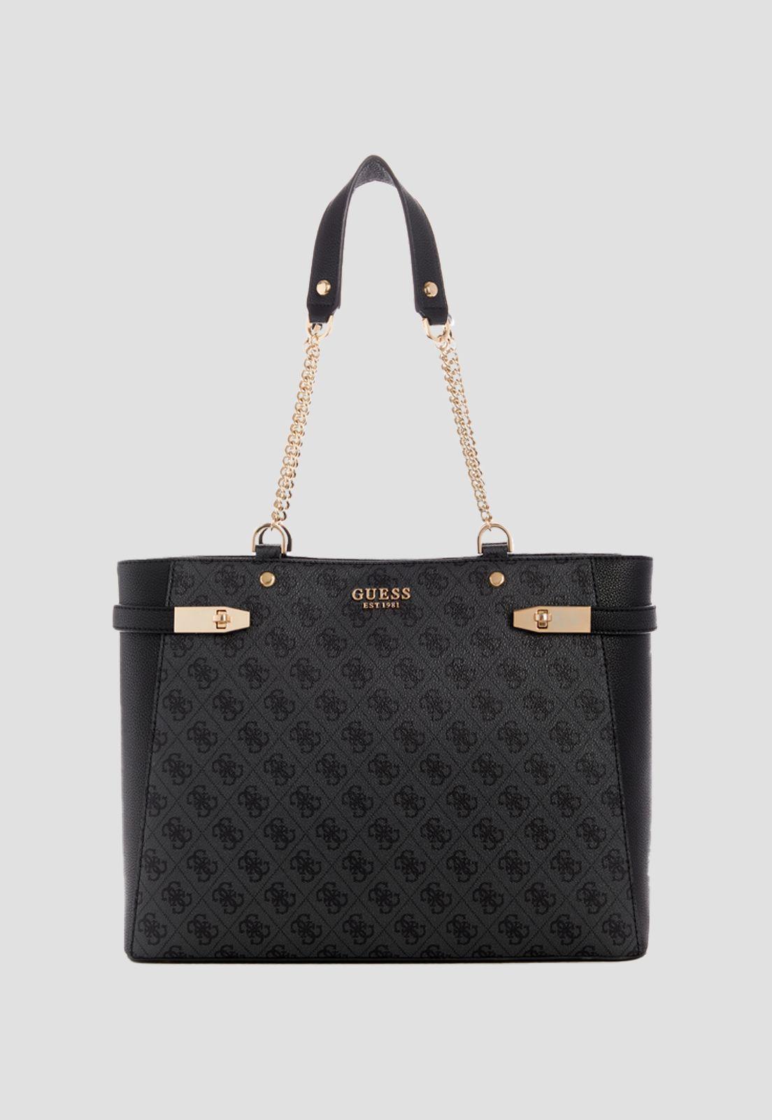 Cartera Zadie Logo Girlfriend Tote Clo Negro Guess-0