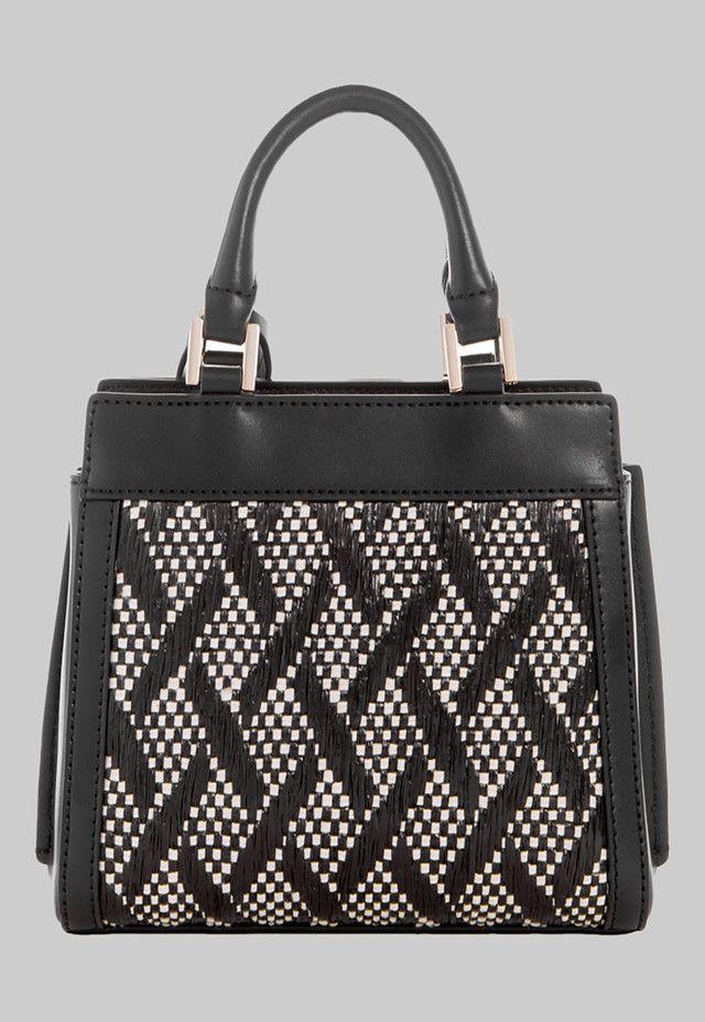 Mini Cartera Guess Katey Mini Satchel Bla Negro-2