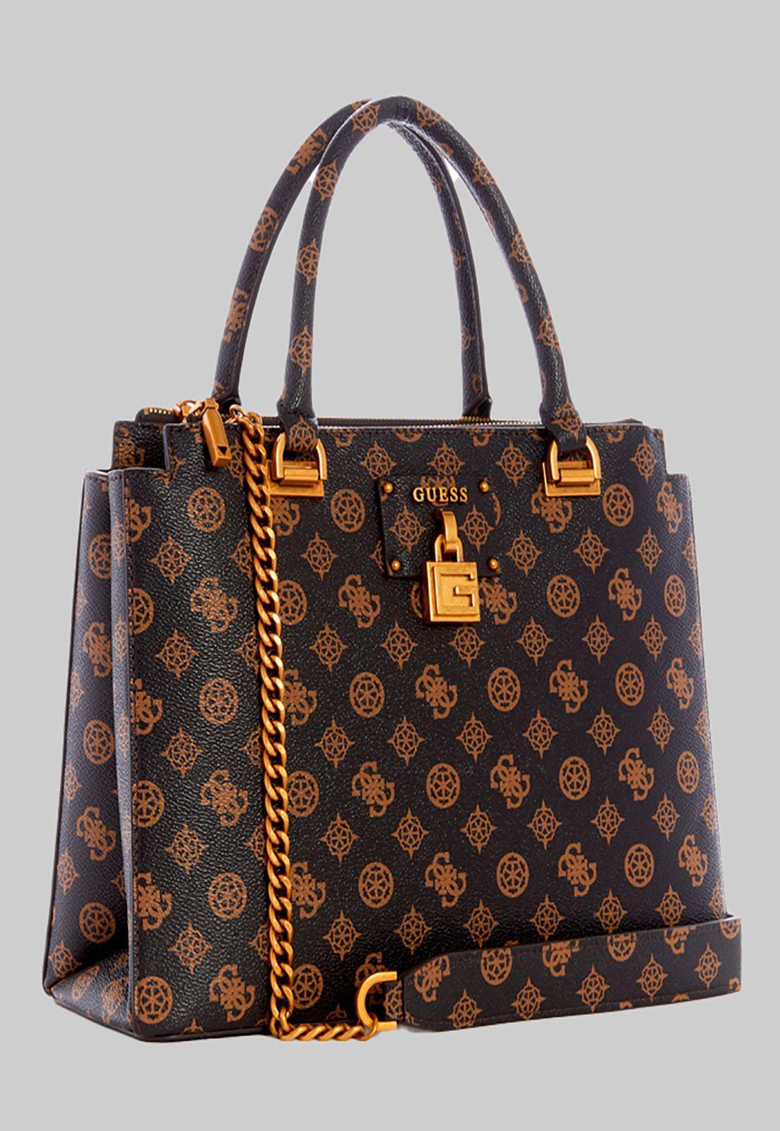 Cartera Centre Stage Status Satchel Mlo Café Guess-1