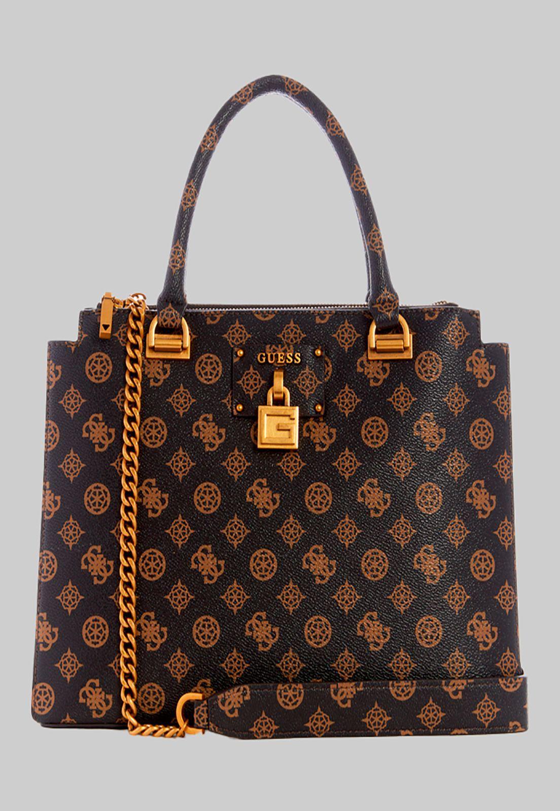 Cartera Centre Stage Status Satchel Mlo Café Guess-0