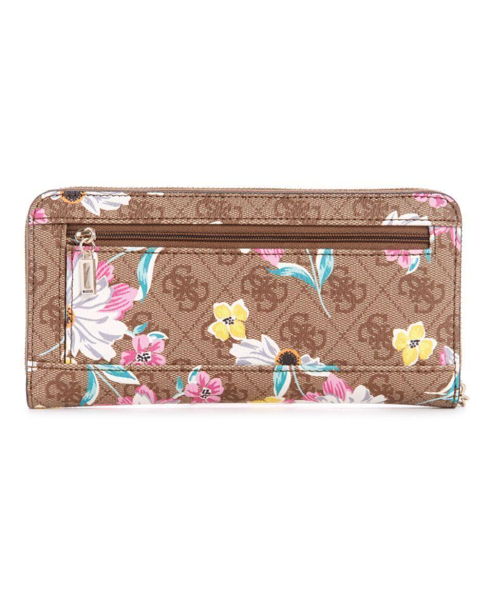 Billetera Guess Noelle Slg Large Zip Around Lfl Café Tu-1