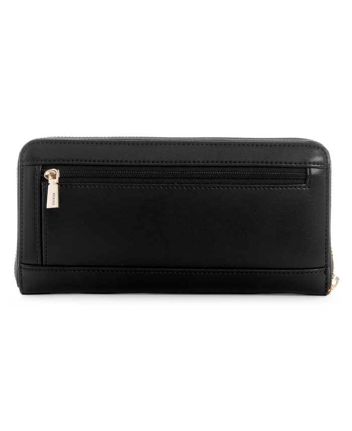 Billetera Guess Laurel Slg Large Zip Around Bla Negro-1