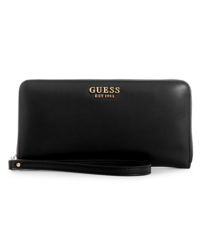 Billetera Guess Laurel Slg Large Zip Around Bla Negro-0