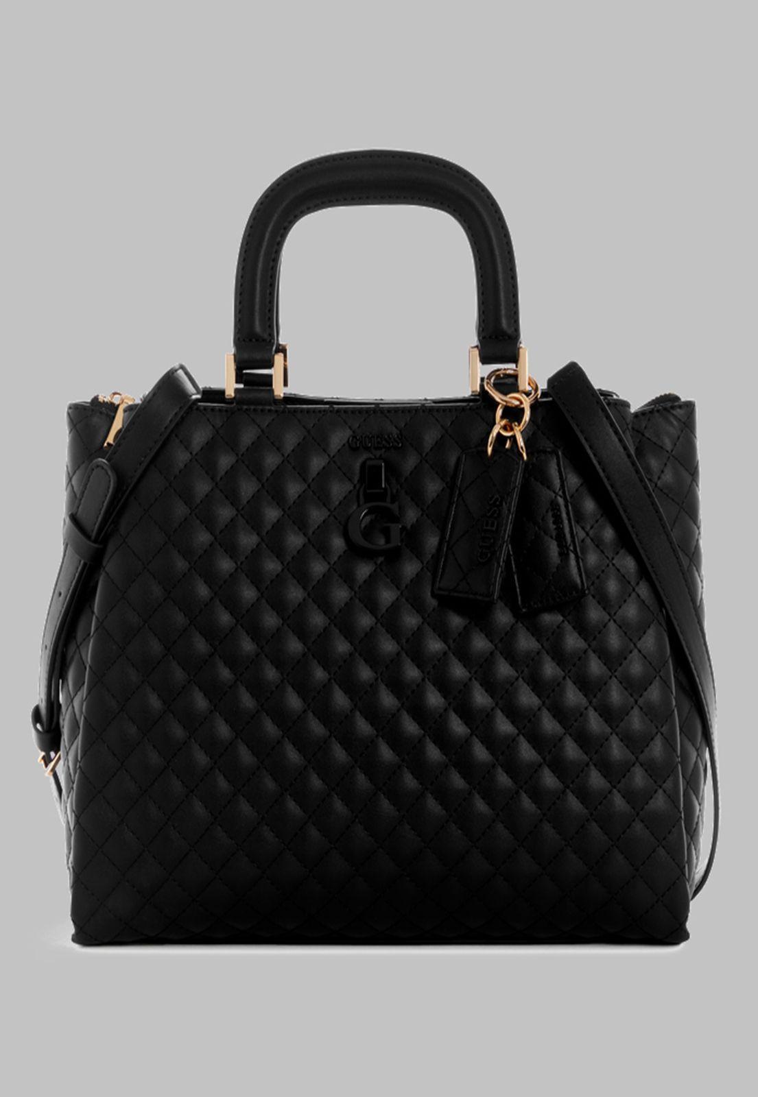 Cartera Guess Rue Rose Girlfriend Satchel Bla Negro-0