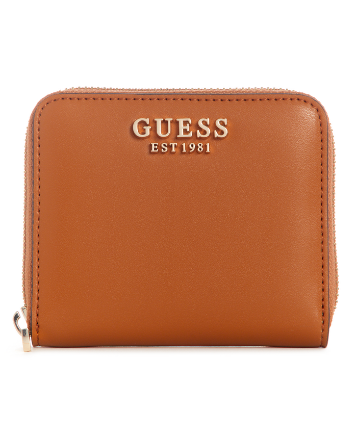 Billetera Guess Laurel Slg Small Zip Around Cog Café-0