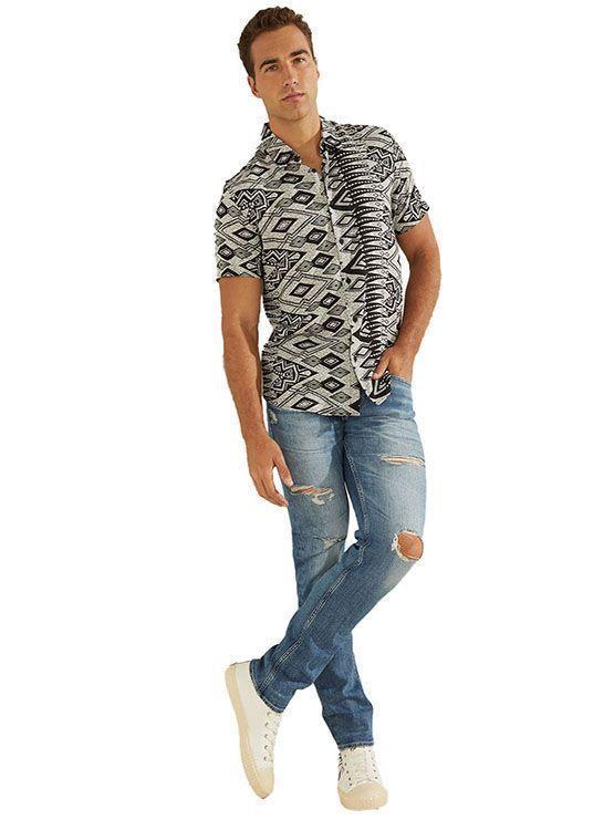 Camisa Guess Ss Rogan Native Geo-1