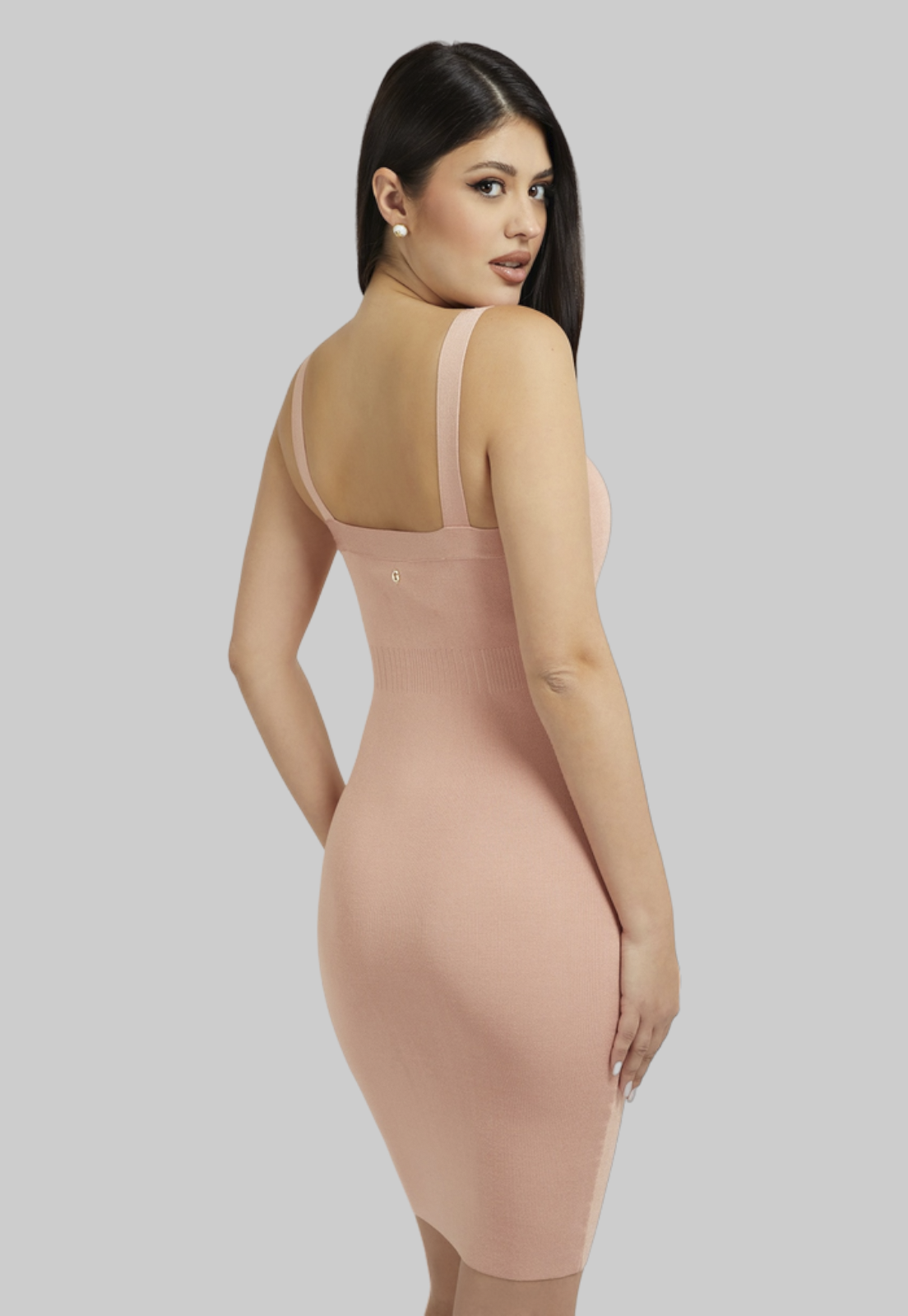 Vestido Guess Es Sl Mirage Anise Rib Dress G6J5 Beige-2