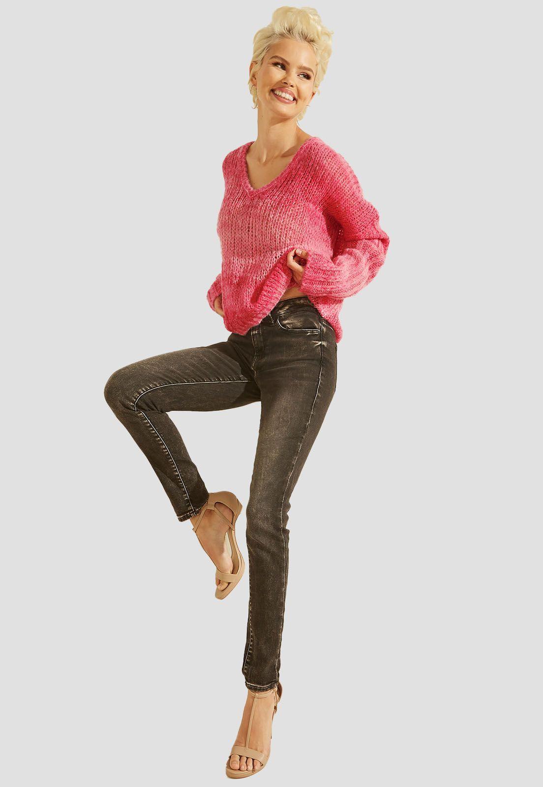 Tejido Ariane Vn Ls Swtr F6W0 Rosado Guess-1