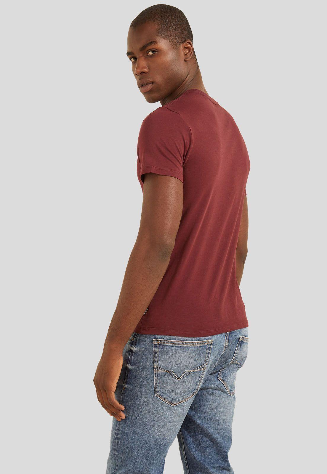 Polera Ss Bsc Velvet Applique Logo Te Guess-3