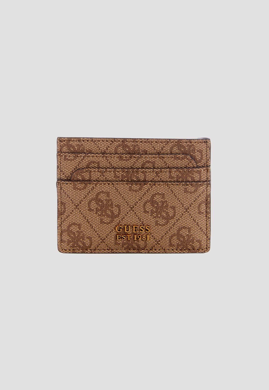 Billetera Zadie Logo Slg Card Holder Café Guess-0