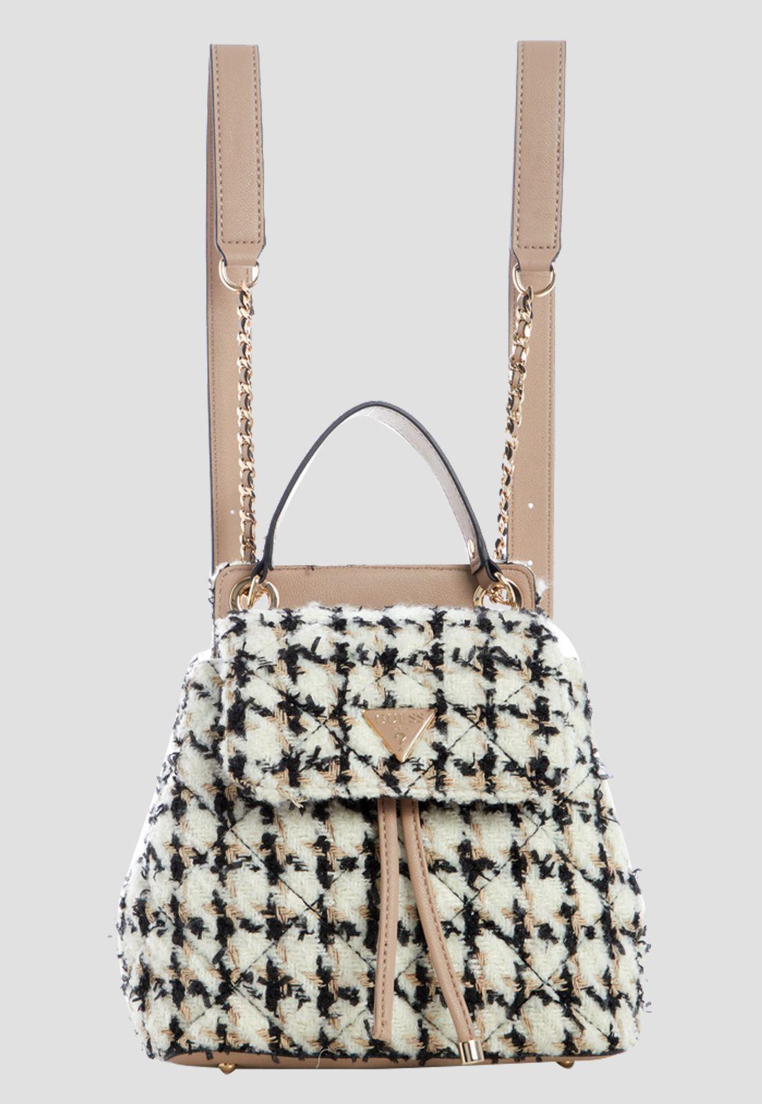 Mochila Cessily Flap Backpack Sml Crema Guess-0