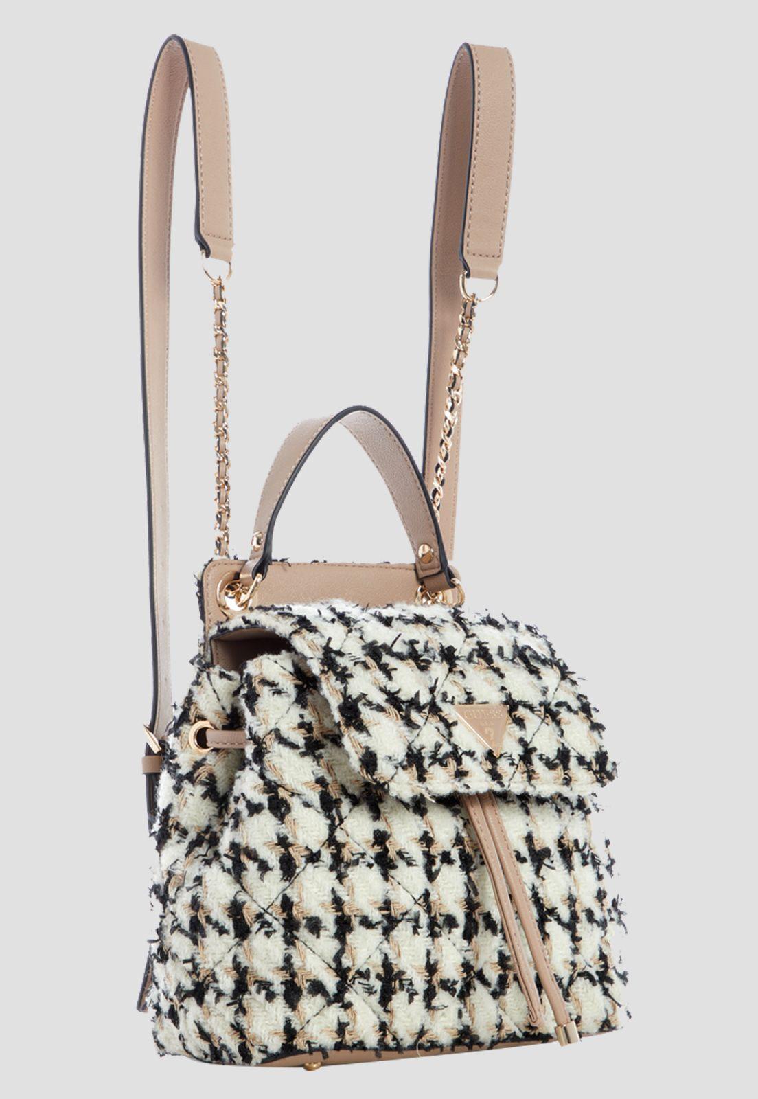 Mochila Cessily Flap Backpack Sml Crema Guess-1