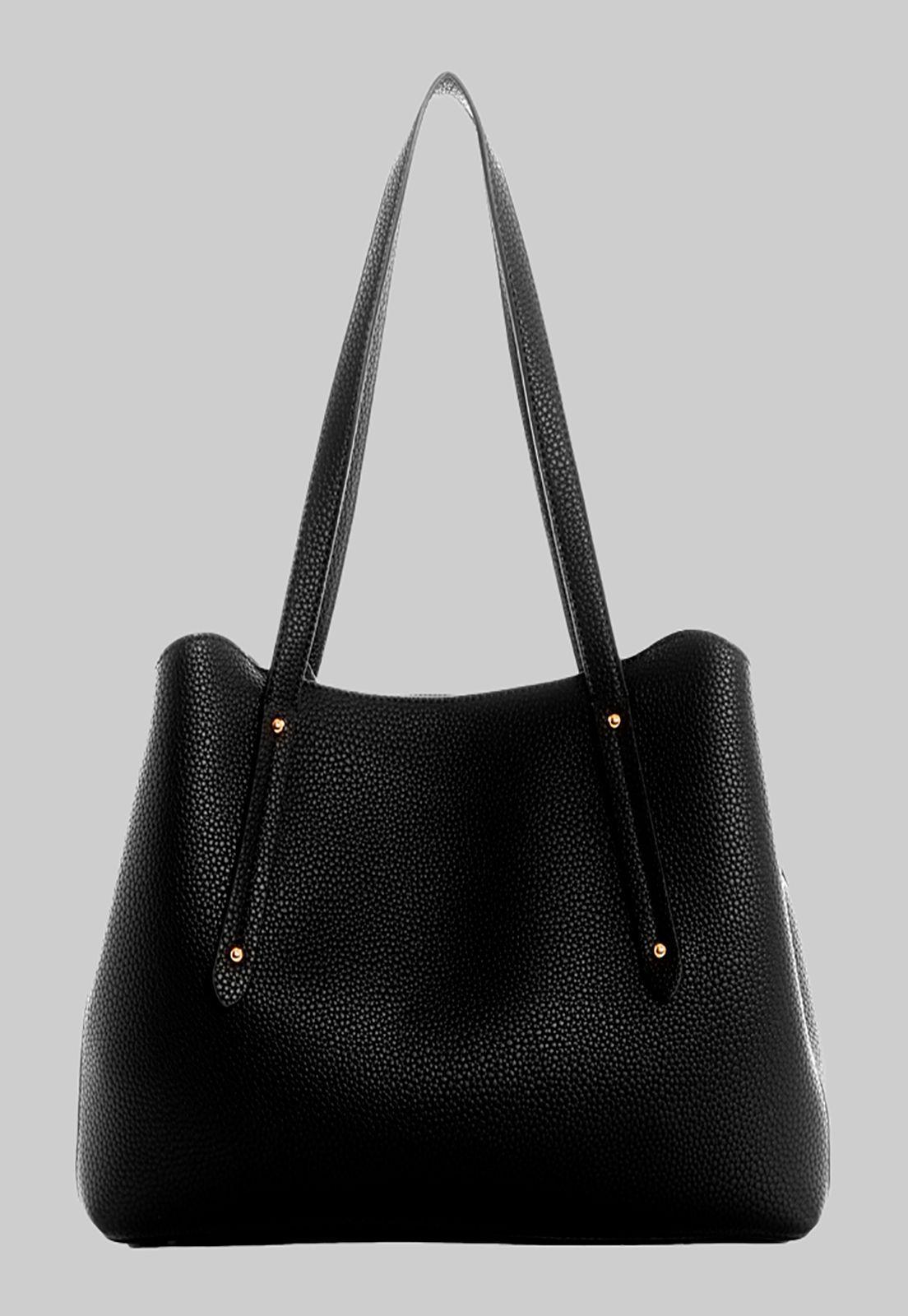 Cartera Eco Brenton Girlfriend Satchel Negro Guess-2