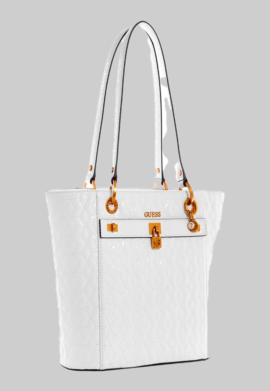 Cartera Noelle Small Elite Tote Whi Blanco Guess-0