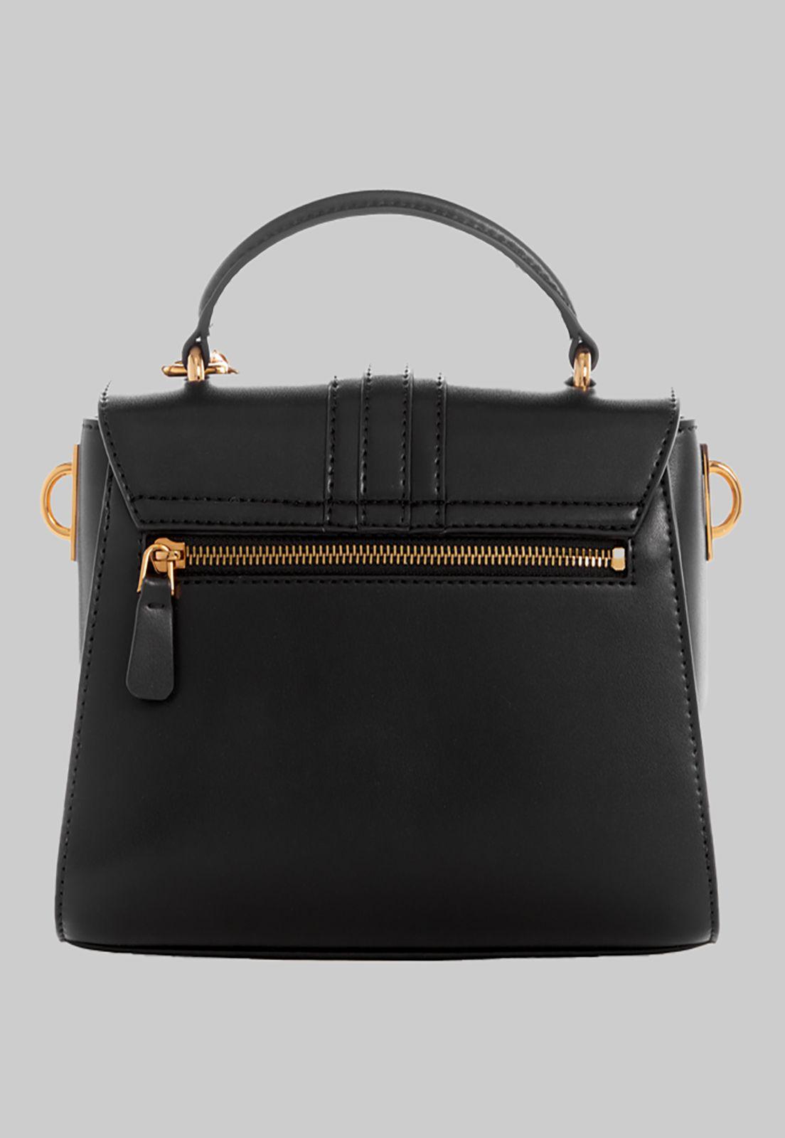 Cartera Guess Ginevra Top Handle Flap Bla Negro-2