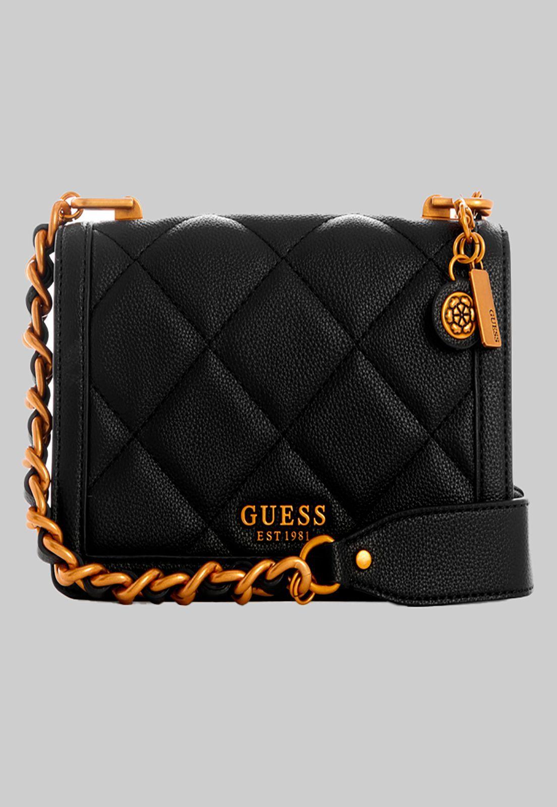 Cartera Abey Crossbody Flap Bla Negro Guess-0