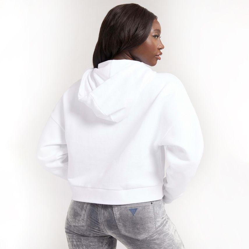Poleron Iconic Hood Sweatshirt G011 Blanco Guess-2