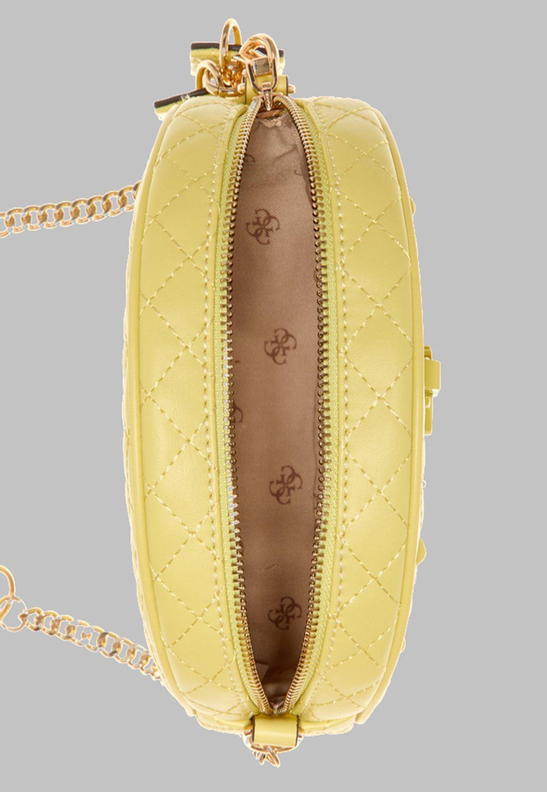Mini Cartera Guess Rue Rose Circle Crossbody Lgl Amarillo-3