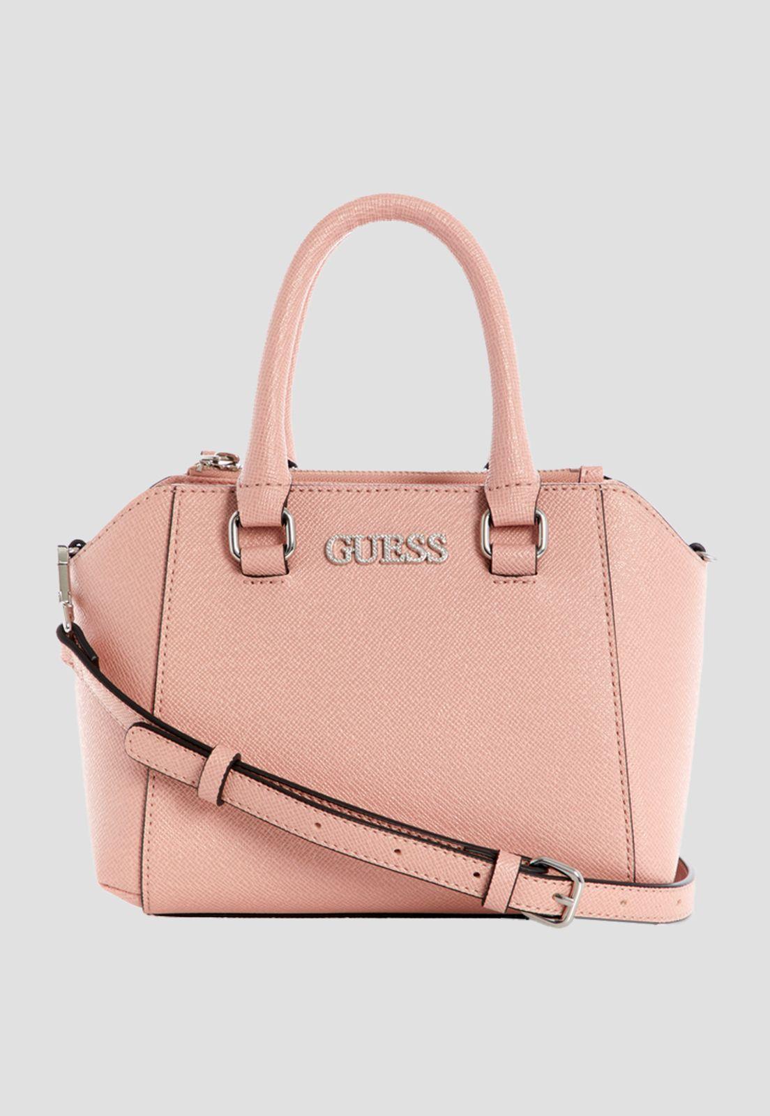 Mini Cartera Karlan Mini Satchel Dpi Crema Guess-0