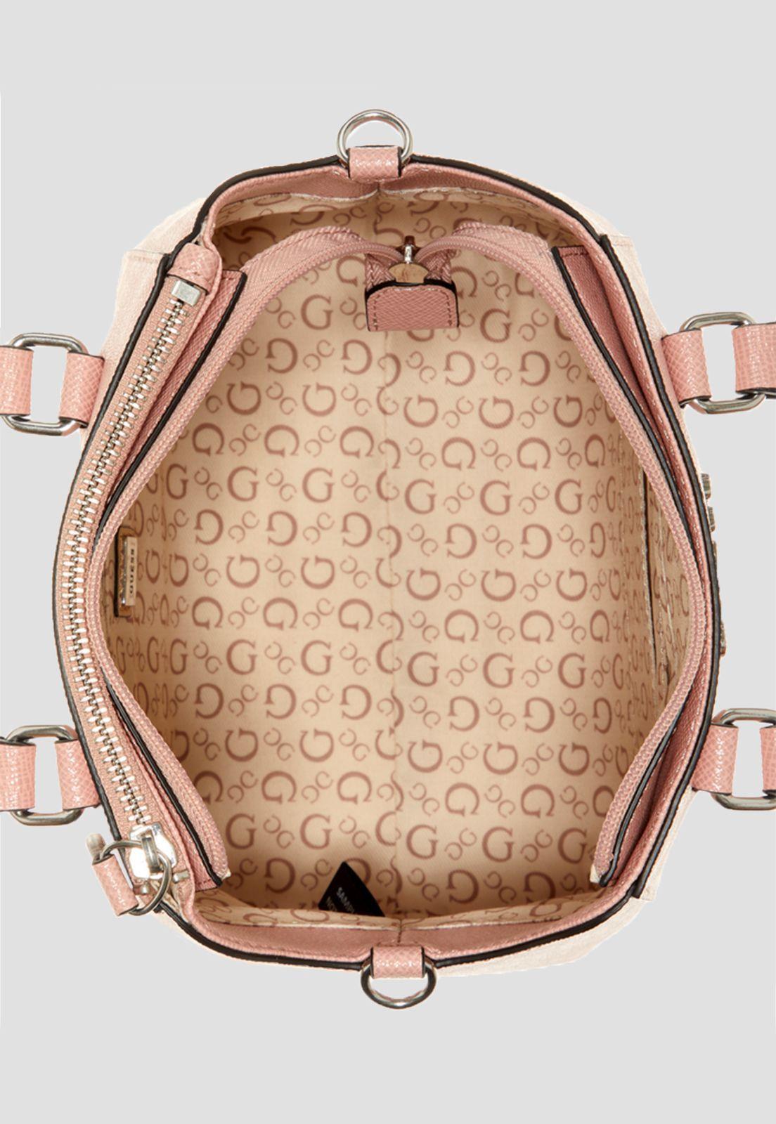 Mini Cartera Karlan Mini Satchel Dpi Crema Guess-3