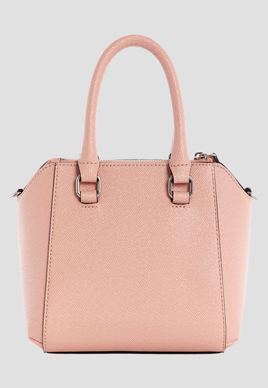 Mini Cartera Karlan Mini Satchel Dpi Crema Guess-2