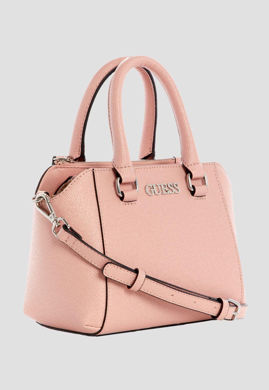 Mini Cartera Karlan Mini Satchel Dpi Crema Guess-1