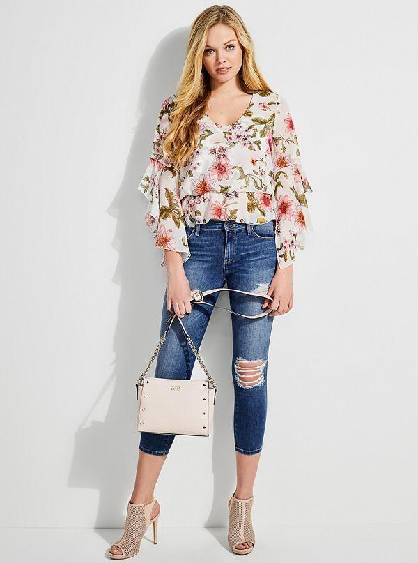 Blusa Guess Flat Poly Chiffon-2