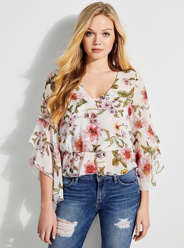 Blusa Guess Flat Poly Chiffon-0