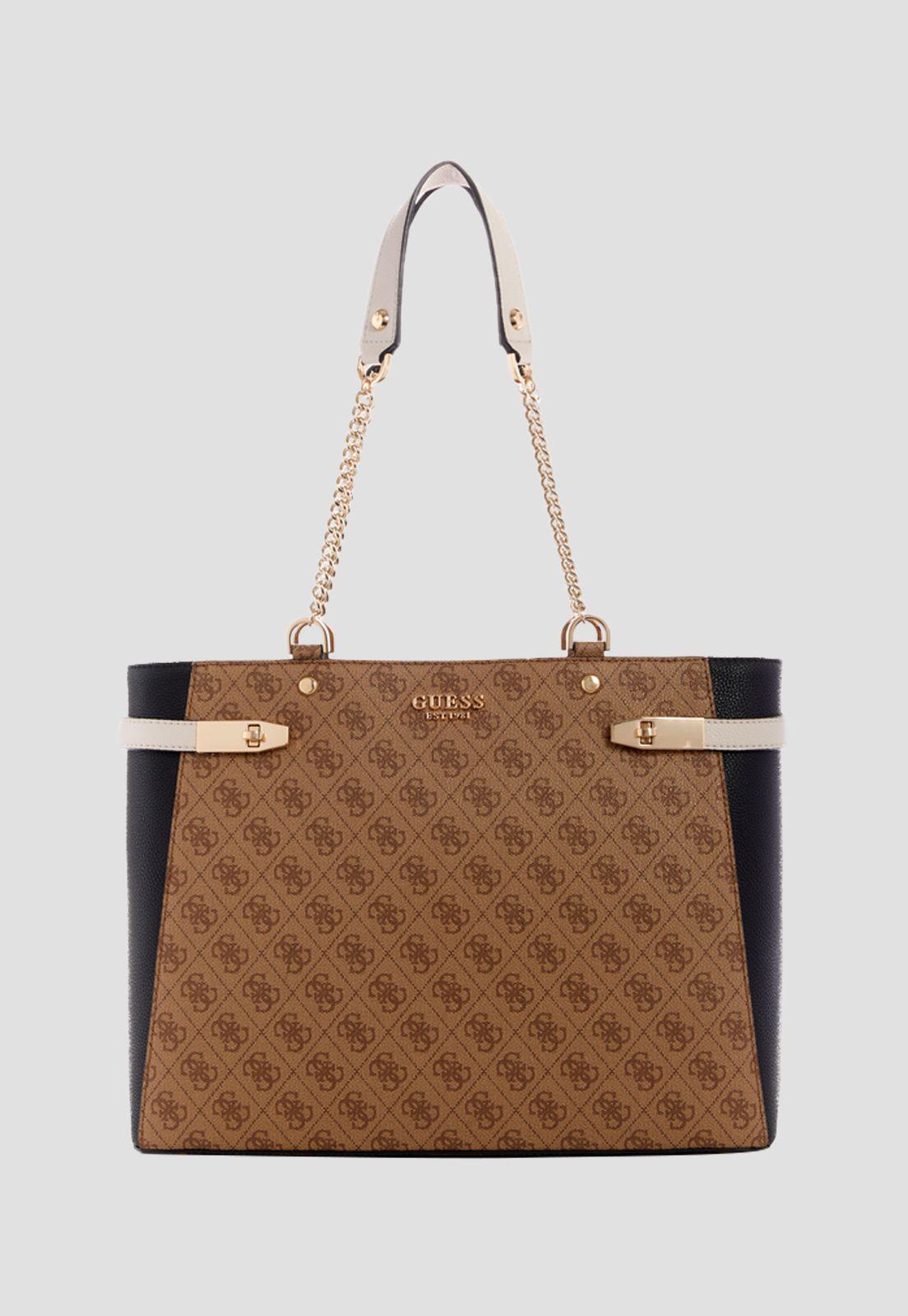 Cartera Zadie Logo Girlfriend Tote Lbl Negro Guess-0