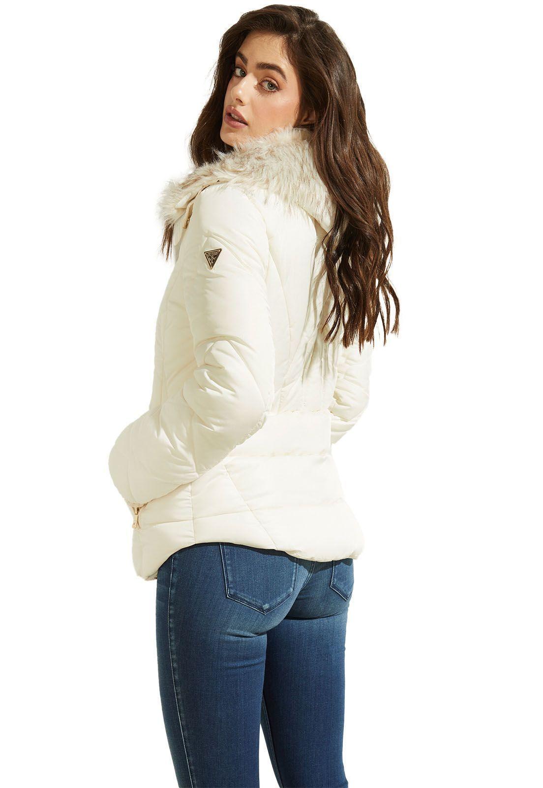 Chaqueta Guess Tawni Faux Fur Hood Jacket-3