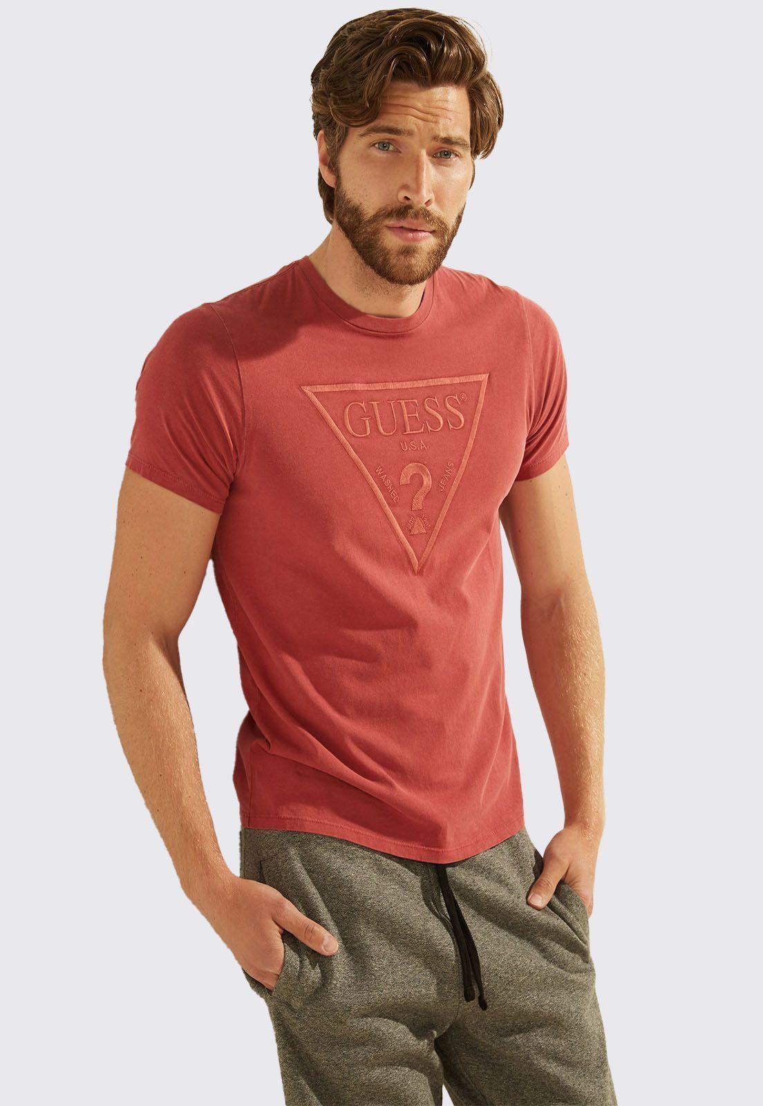 Polera Guess Es Ss Embroidered Logo Tee-0