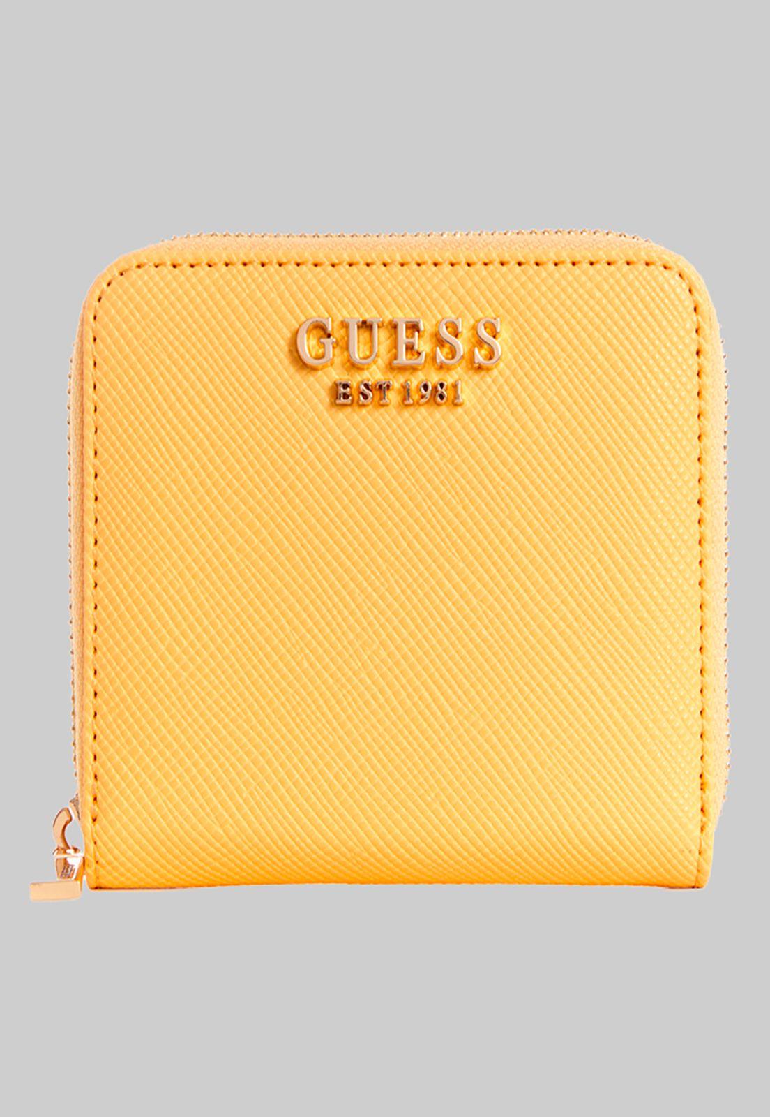 Billetera Laurel Small Around Ppc Amarillo Guess-0