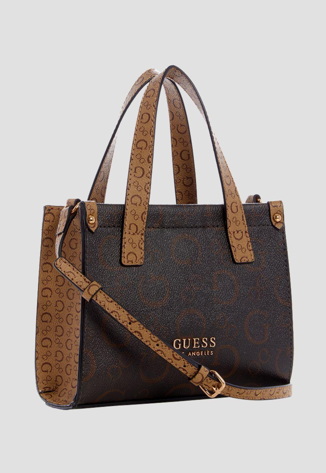 Mini Cartera Park Mini Tote Crossbody Café Guess-1