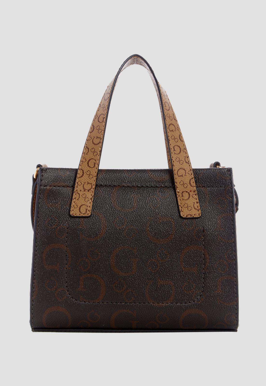 Mini Cartera Park Mini Tote Crossbody Café Guess-2