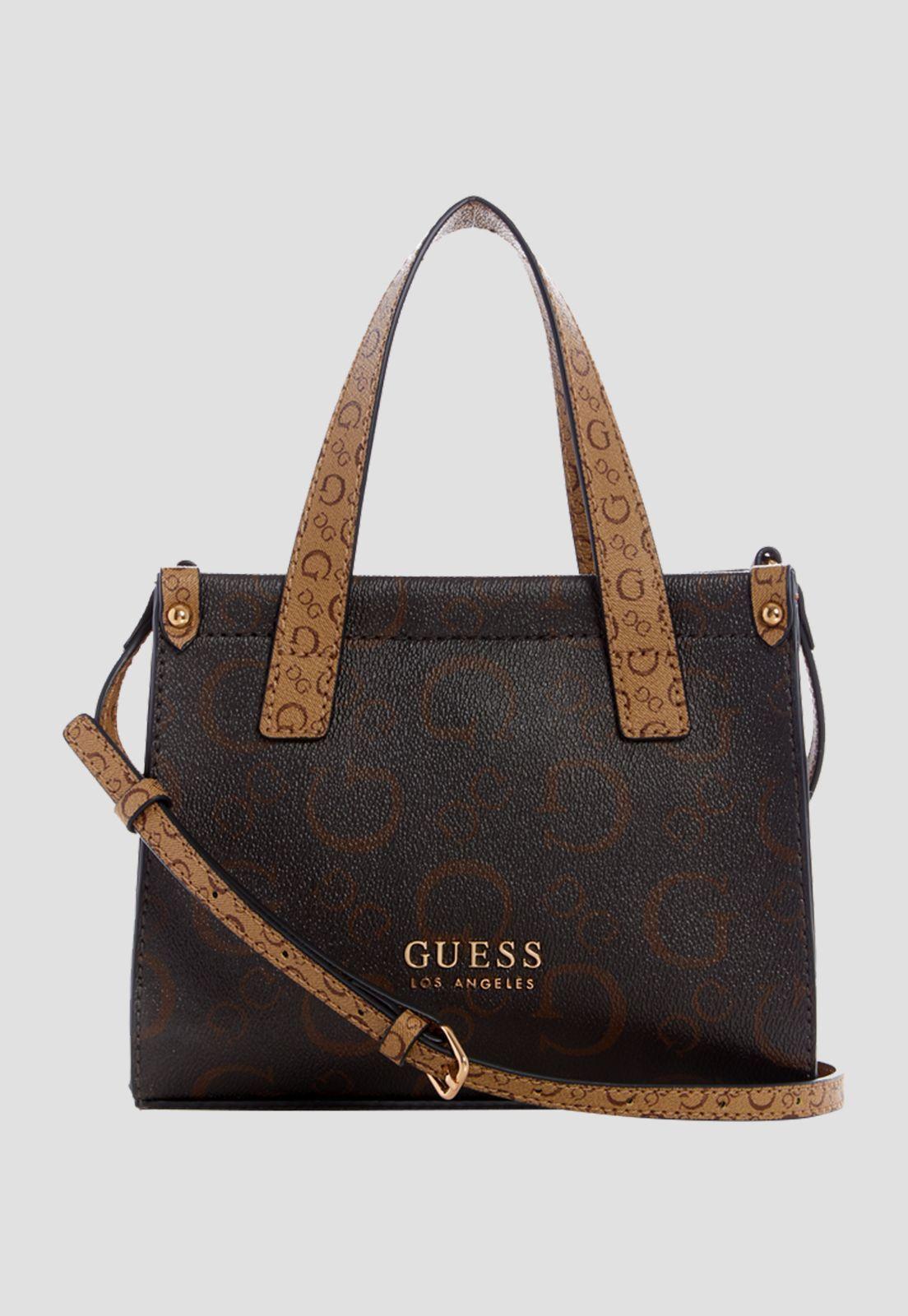 Mini Cartera Park Mini Tote Crossbody Café Guess-0