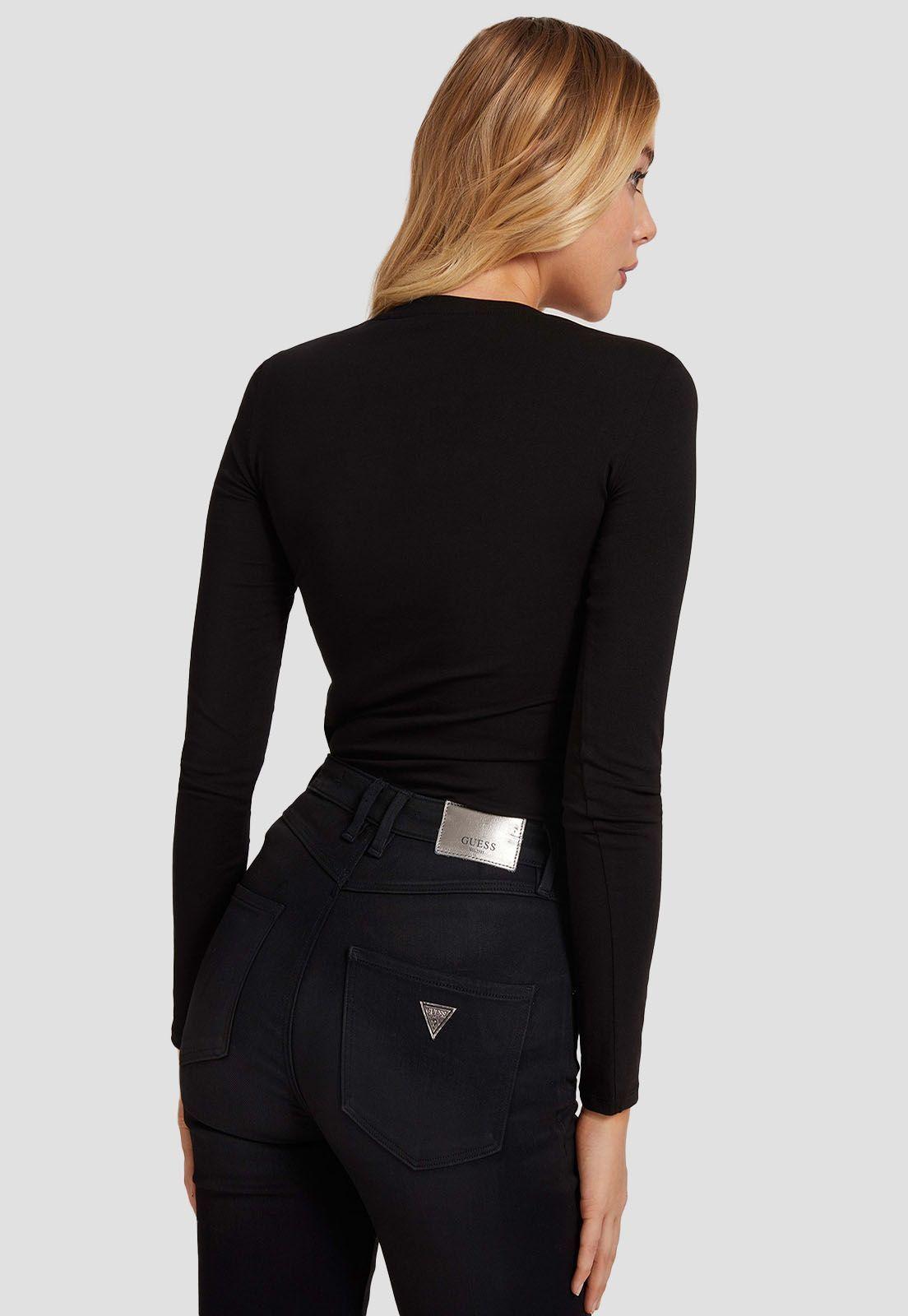 Polera Guess Ls Cn Icon Tee Large Jblk-2