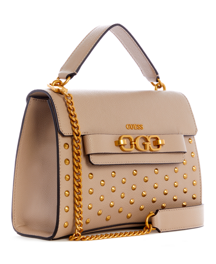 Cartera Guess Zira Top Handle Flap Lgr Café-1