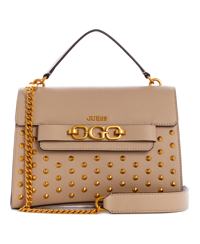 Cartera Guess Zira Top Handle Flap Lgr Café-0