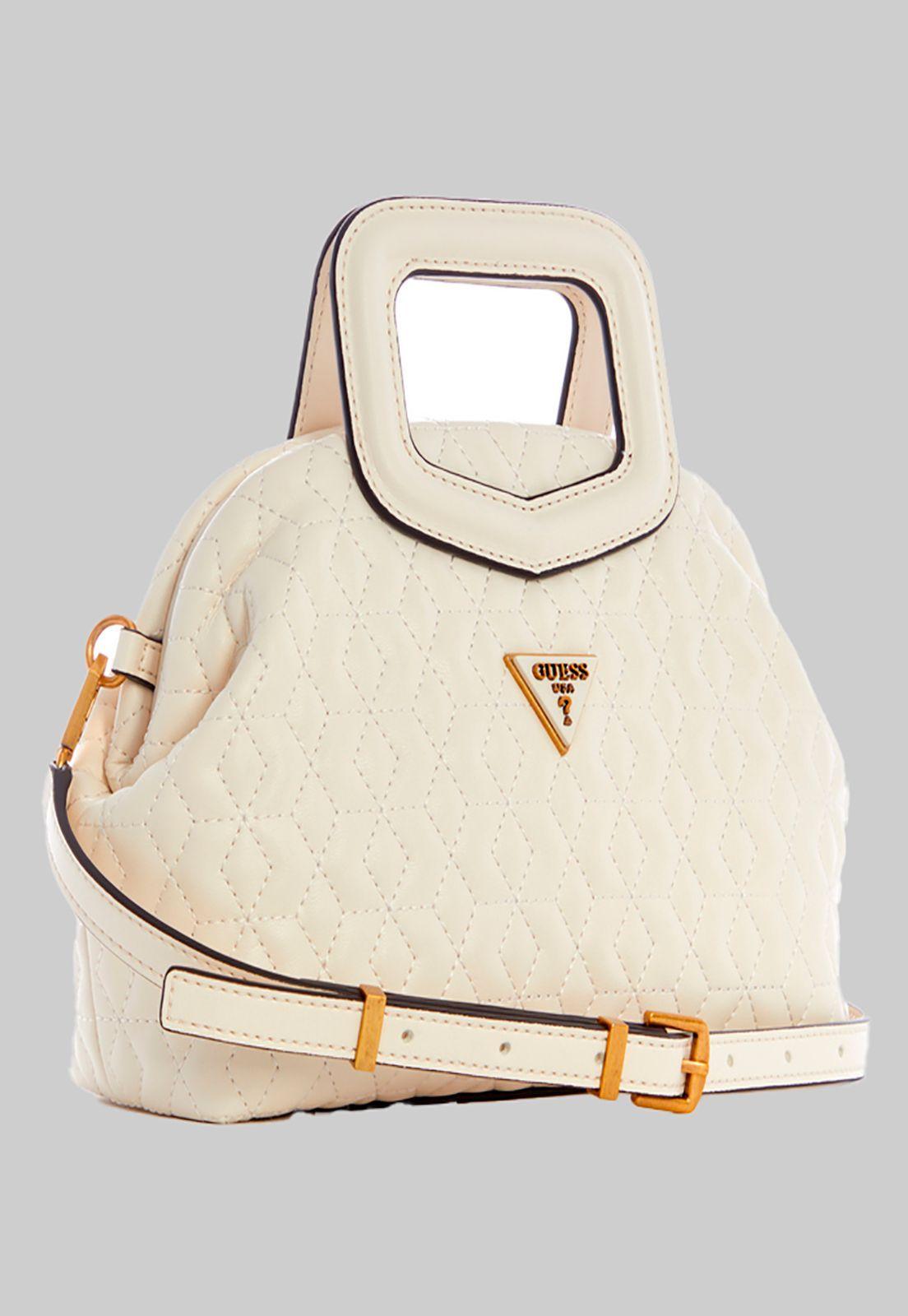 Mini Cartera Errin Small Frame Clutch Crema Guess-1