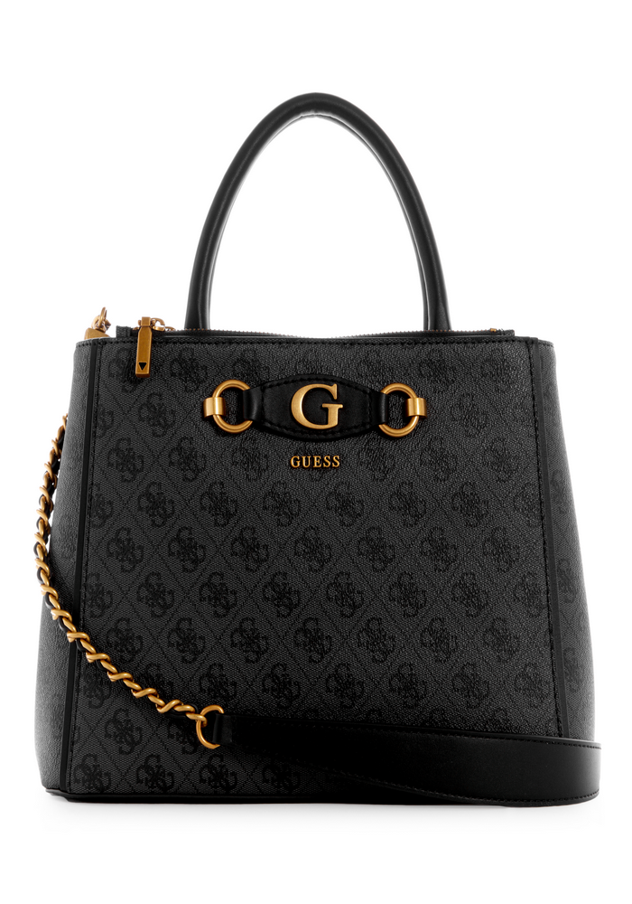 Cartera Izzy Status Satchel Clo Carbón Guess-0