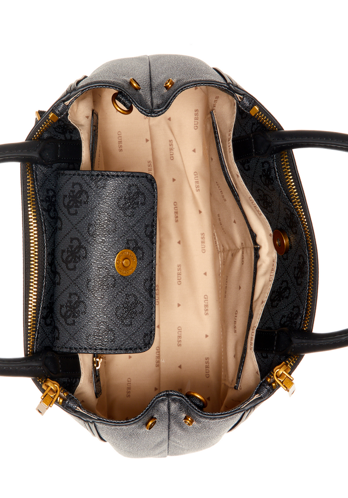 Cartera Izzy Status Satchel Clo Carbón Guess-3