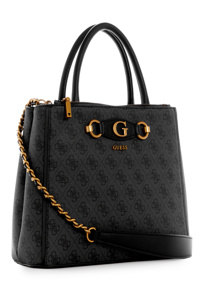 Cartera Izzy Status Satchel Clo Carbón Guess-1