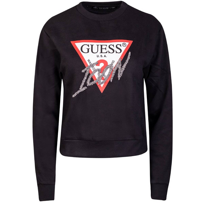 Polerón Guess Cn Icon Sweatshirt Jblk Negro-3