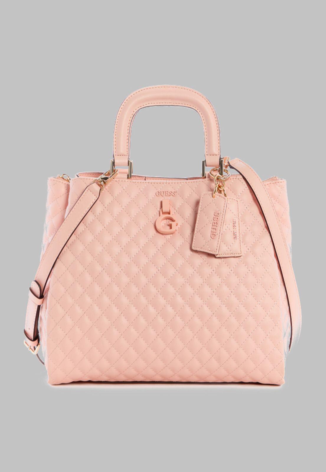 Cartera Guess Rue Rose Girlfriend Satchel Pch Rosado-0