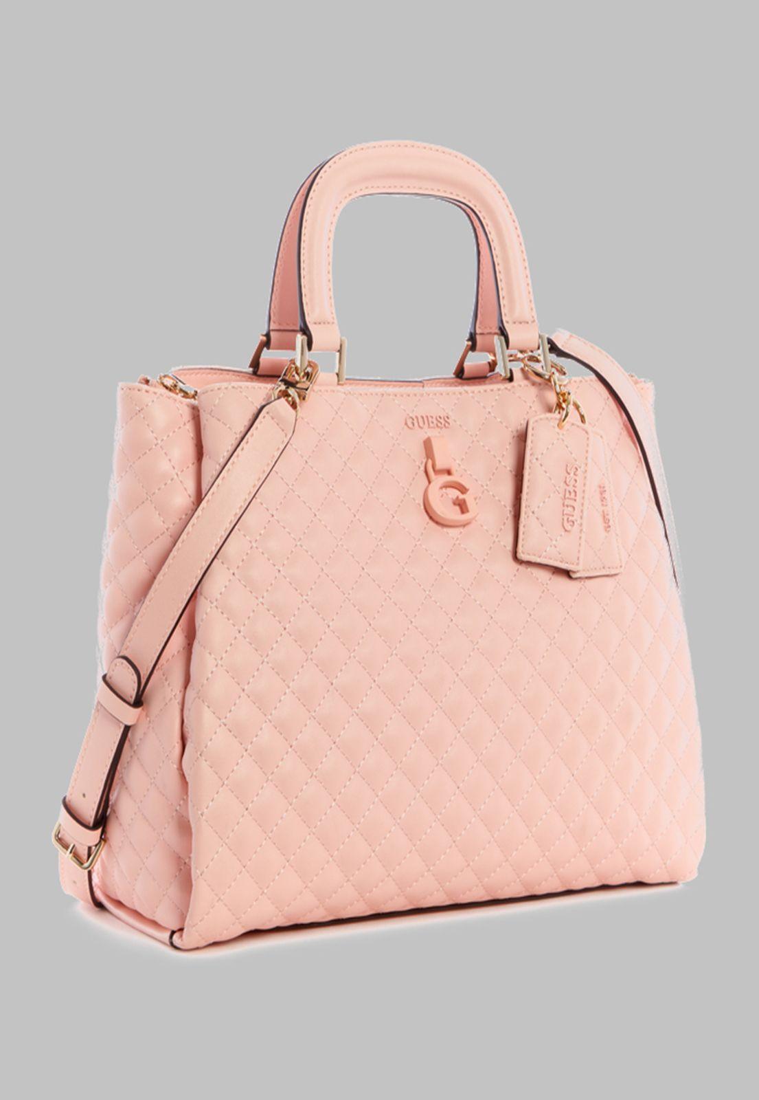 Cartera Guess Rue Rose Girlfriend Satchel Pch Rosado-1