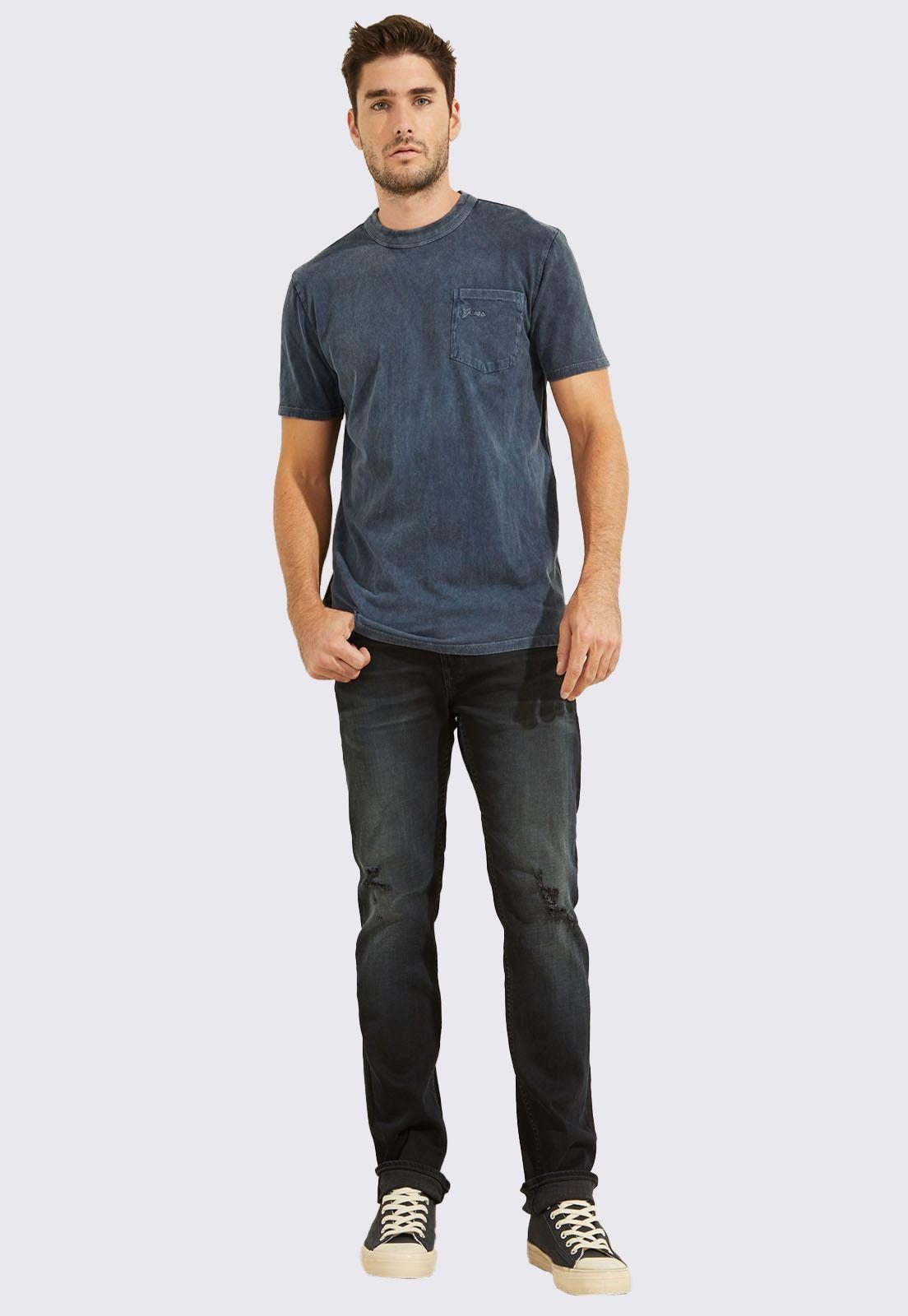 Polera Guess Es Ss Sueded Jrsy W Pkt Crew-1