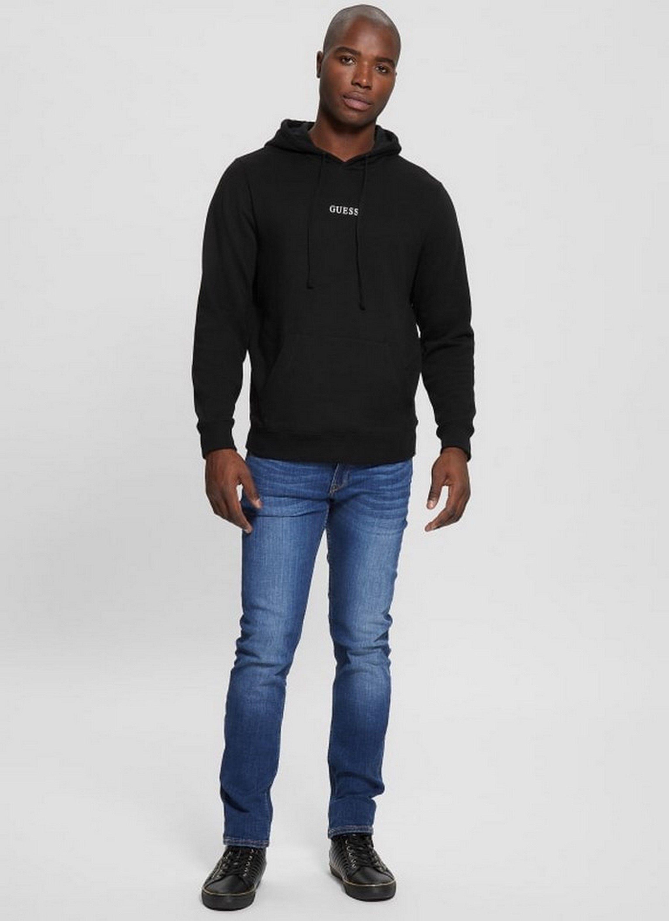 Poleron Guess Roy Guess Hoodie Jblk Negro-0