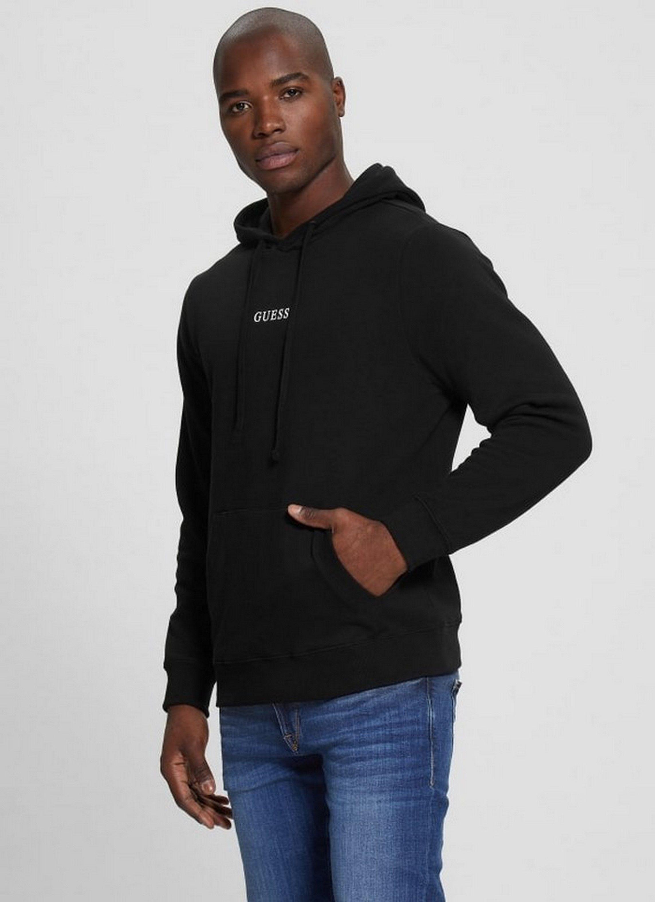 Poleron Guess Roy Guess Hoodie Jblk Negro-1