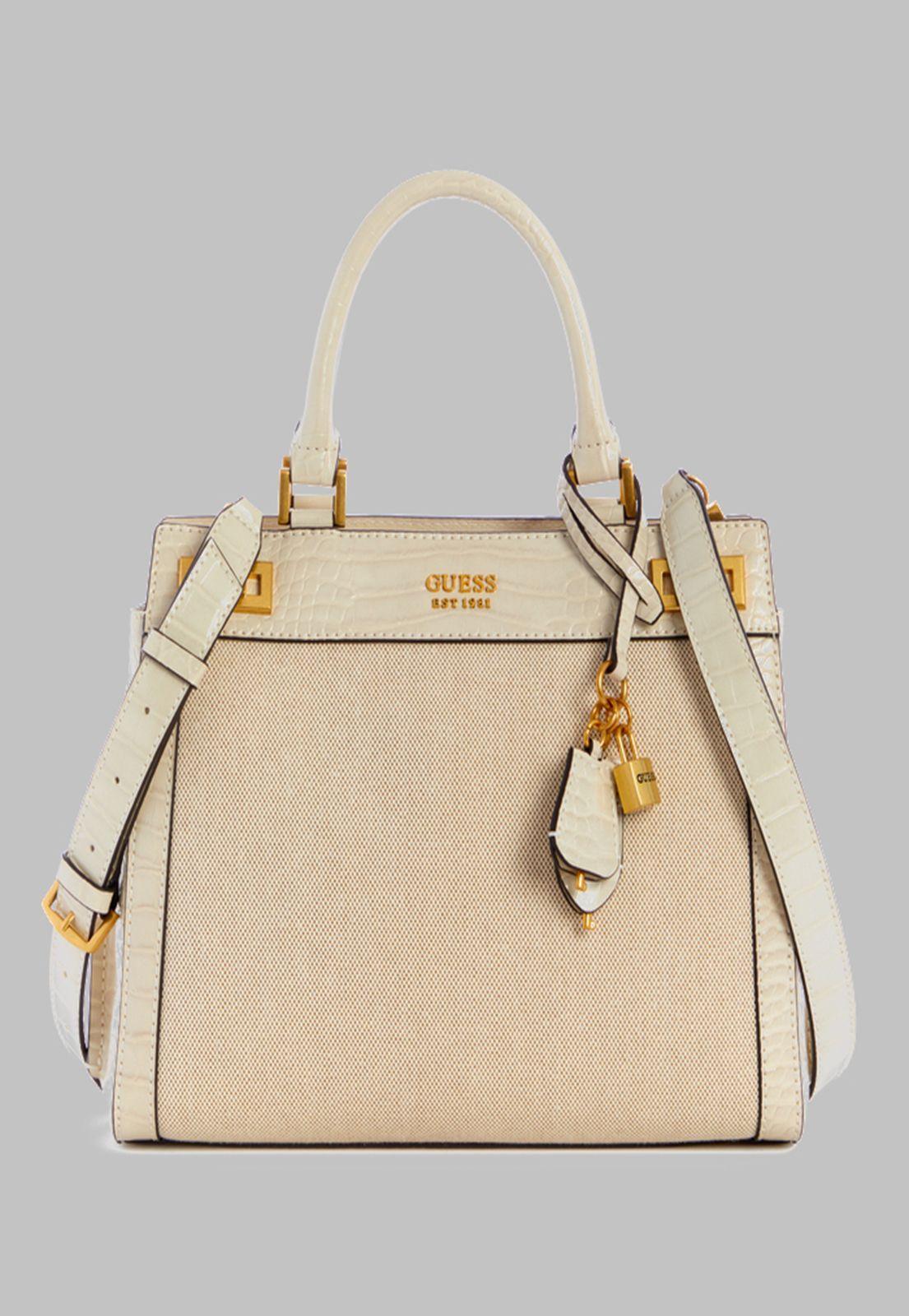Cartera Guess Katey Luxury Satchel Ntg Crema-0