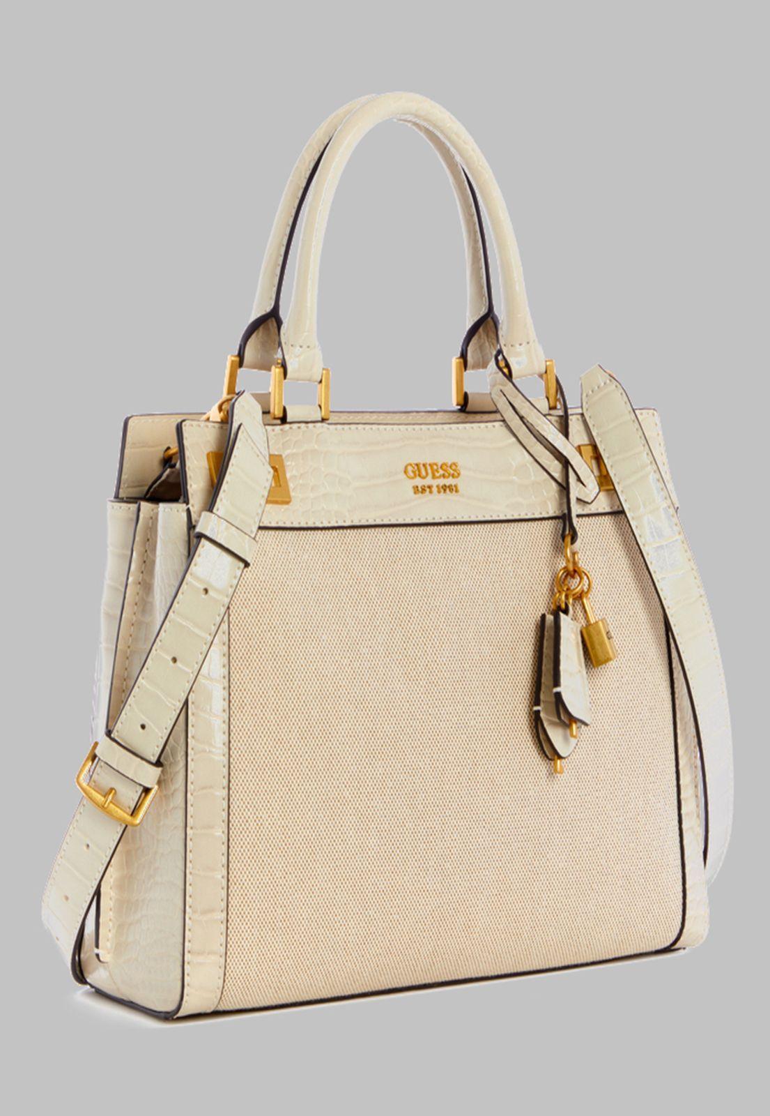 Cartera Guess Katey Luxury Satchel Ntg Crema-1